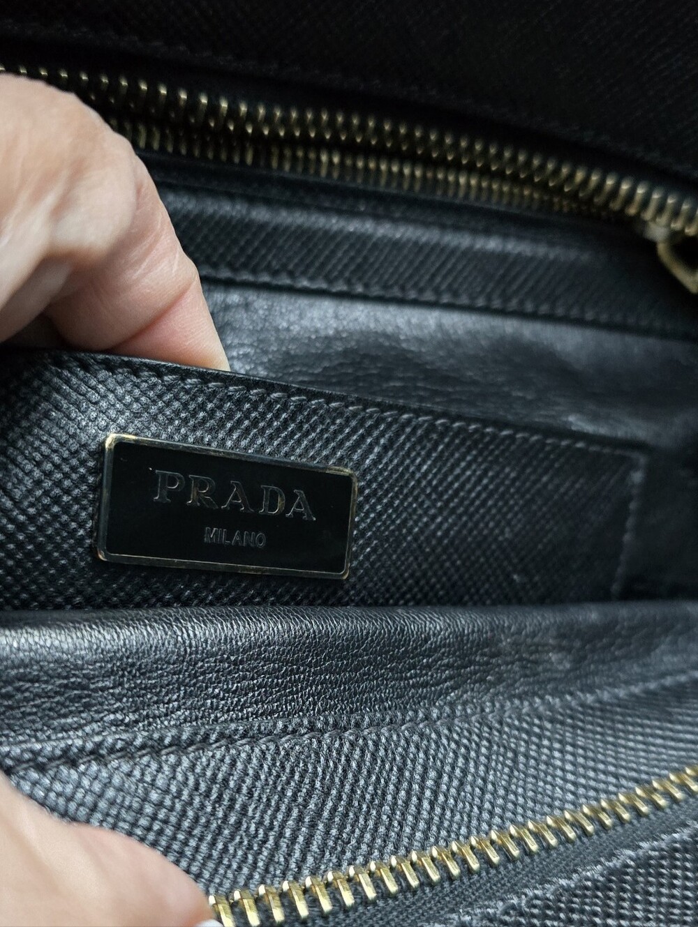 Prada Milano Black Saffiano Leather Dome Satchel with Dust Bag - Picture 15 of 15